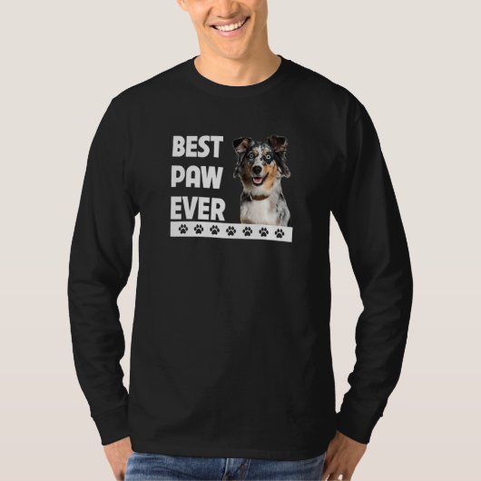 Best Paw Ever Aussie Dog Dad Australian Shepherd F T-shirt (Voorkant)