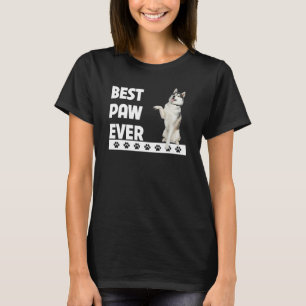 Best Paw Ever Siberian Alaskan Husky Dad Fathers D T-shirt