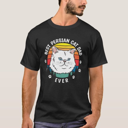 Best Persian Cat  Dad Pet Animals Cats Owner Graph T-shirt (Voorkant)