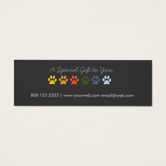Best Pet Sitter Vet Holiday Cadebewijs Label Mini Visitekaartjes (Achterkant)