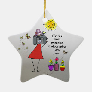 Best Photographer Lady ter wereld - Star Ornament