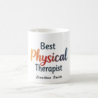 Best "Physical "Therapist Colorful Typography Gift Koffiemok