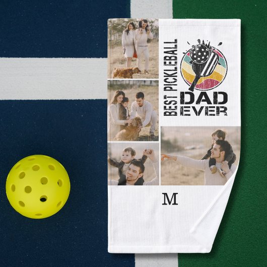 Best Pickleball Pap ooit Persoonlijk 4 Foto Grid Handdoek