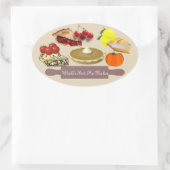 Best Pie Maker Oval Sticker (Tas)