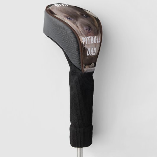 Best pitbull dad, dog vaderdag golfheadcover (Schuin)