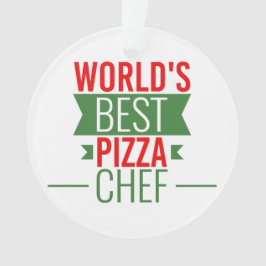 Best Pizza Chef ter wereld - rood wit groen Ornament