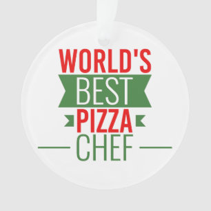 Best Pizza Chef ter wereld - rood wit groen Ornament