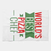 Best Pizza Chef ter wereld - rood wit groen Theedoek (Horizontaal)