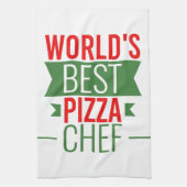 Best Pizza Chef ter wereld - rood wit groen Theedoek (Verticaal)