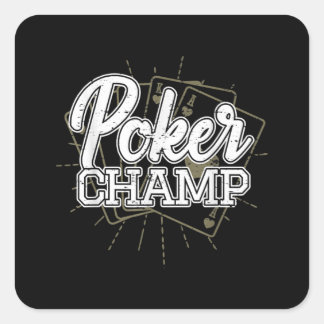 Best Poker Player Poker Cards Game Vierkante Sticker