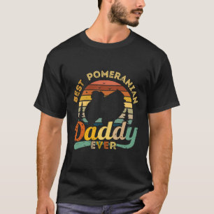 Best Pommeren Papa Ever Retro T-shirt