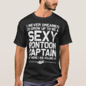 Best Pontoon Captain Art For Men Women Boating Pon T-shirt (Voorkant)