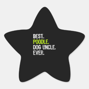 Best Poodle Dog oom Ever Gift voor oom Ster Sticker