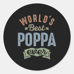 Best Poppa Ronde Sticker