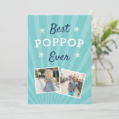 Best Poppop Ever | Foto Vaderdag Kaart (Staand voorkant)