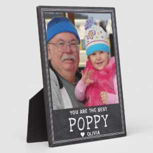 Best Poppy Grandchild Photo Rustic Chalkboard Fotoplaat