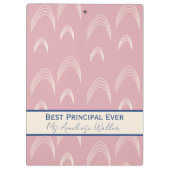 Best Principal Ever Personalized Boho Rainbow Klembord (Achterkant)
