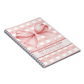 Best Principal Ever Personalized Gingham Bow Notitieboek (Rechterzijde)