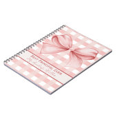 Best Principal Ever Personalized Gingham Bow Notitieboek (Linkerzijde)