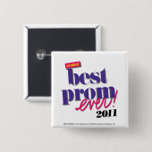 Best Prom Ever - Paars Vierkante Button 5,1 Cm (Voorkant /achterkant)