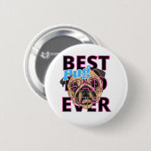 Best Pug Dad Ever Ronde Button 5,7 Cm (Voorkant /achterkant)