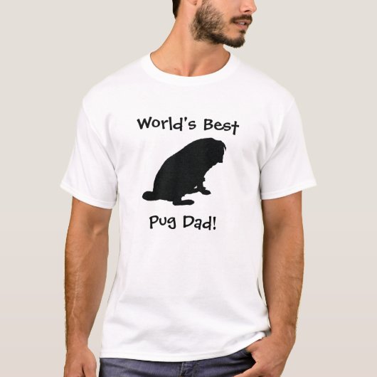 Best Pug Dad T-Shirt (Voorkant)