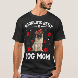 Best Pug Dog Mam Funny Moederdag ter wereld T-shirt