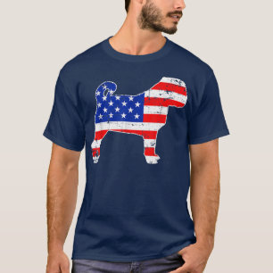 Best Pug Dog USA Flag Patriotic op 4 juli T-shirt