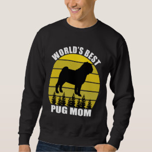 Best Pug Mam, Retro Sun T Shirt Classi