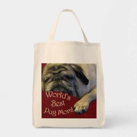 Best Pug Mam ter wereld Tote Bag (Voorkant)
