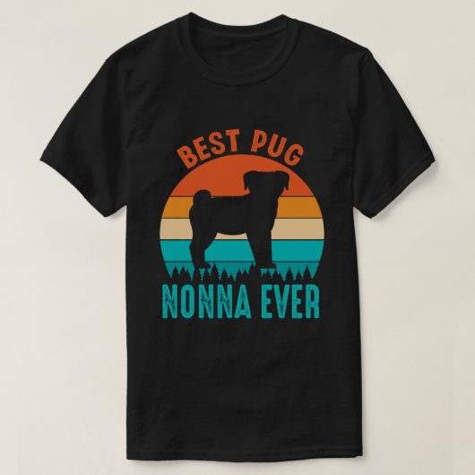 Best Pug NONNA ooit  T-shirt (Design voorkant)