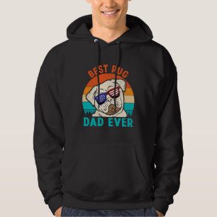 Best Pug Pap Ever houdt van Doggies Retro  Cute Hoodie
