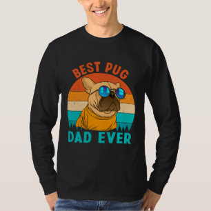 Best Pug Pap Ever houdt van Doggies Retro  Cute T-shirt