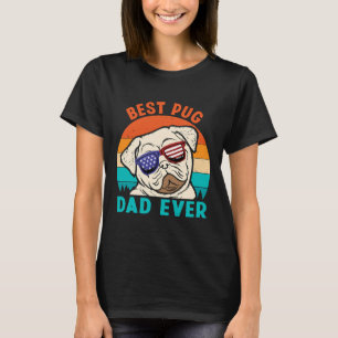 Best Pug Pap Ever houdt van Doggies Retro  Cute T-shirt