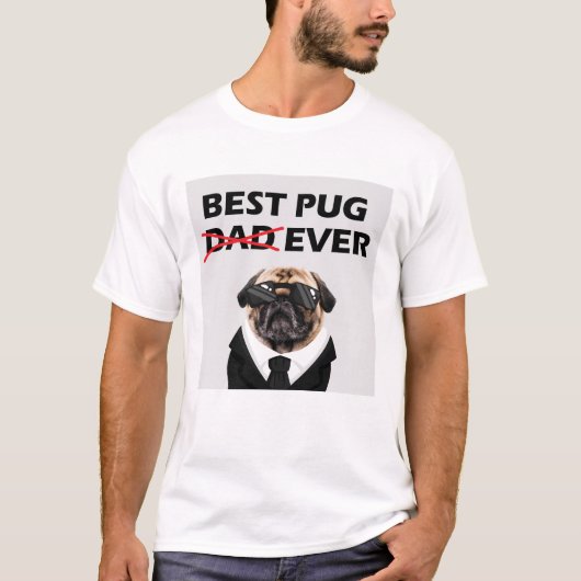 Best Pug Pap Ever T-shirt (Voorkant)