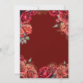 Best Quinceanera - Red Rose Gold Invitation (Dos)