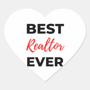 Best Realtor Ever 2 Hart Sticker