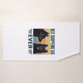 Best Schipperke Dad Ever Retro Dog Vector Design_1 (Serviette de bain)