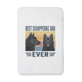 Best Schipperke Dad Ever Retro Dog Vector Design_1 Badmat (Voorkant Verticaal)