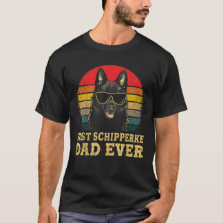 Best Schipperke Dad over Hondenliefhebbers Retro T-shirt