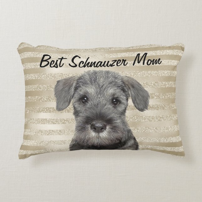Best Schnauzer Mam Accent Pillow Kussen (Voorkant)