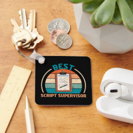 Best Script Supervisor - Retro Style Sleutelhanger