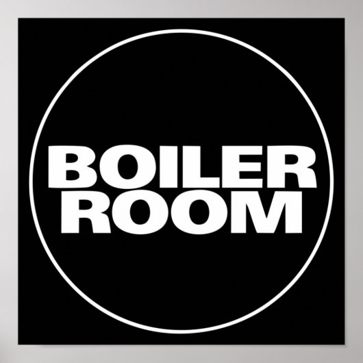 Best selling Boiler Room merchandise Poster (Voorkant)