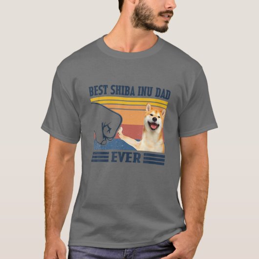Best Shiba Inu Pap Ever Vaderdag Kerstmis T-shirt (Voorkant)