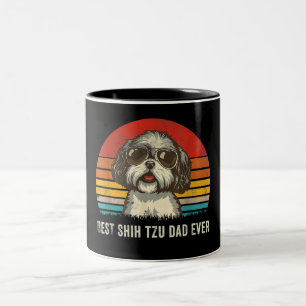 Best Shih Tzu Dad Ever Funny Shih Tzu Dad Gif Tweekleurige Koffiemok