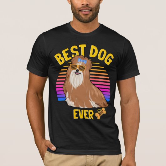 Best Shih Tzu Dog Ever Retro T-shirt (Voorkant)