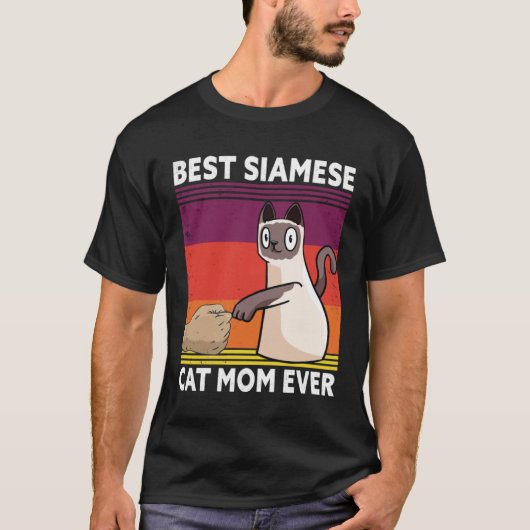 Best Siamese Cat Mom Ever  Cat T-shirt (Voorkant)