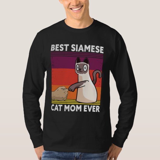 Best Siamese Cat Mom Ever  Cat T-shirt (Voorkant)