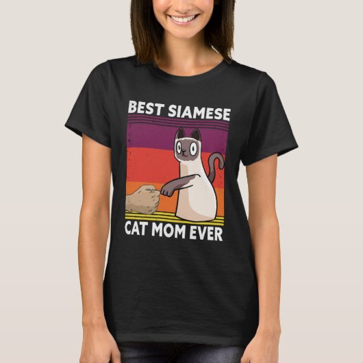 Best Siamese Cat Mom Ever Cat T-shirt (Voorkant)