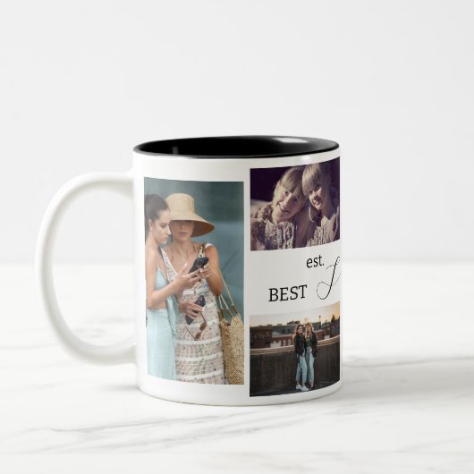 Best Sister Ever – 8 Photo Collage Mug (Gauche)